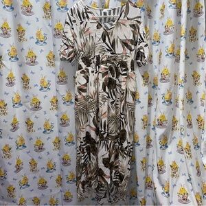 Tropical Print Maxi Dress